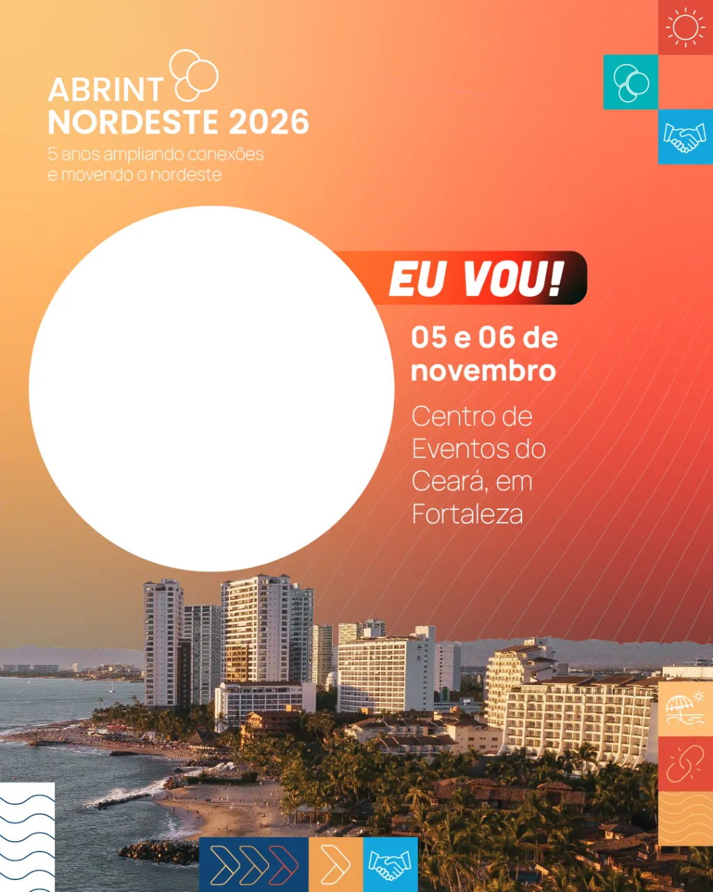 Seu Card exclusivo do evento para compartilhar